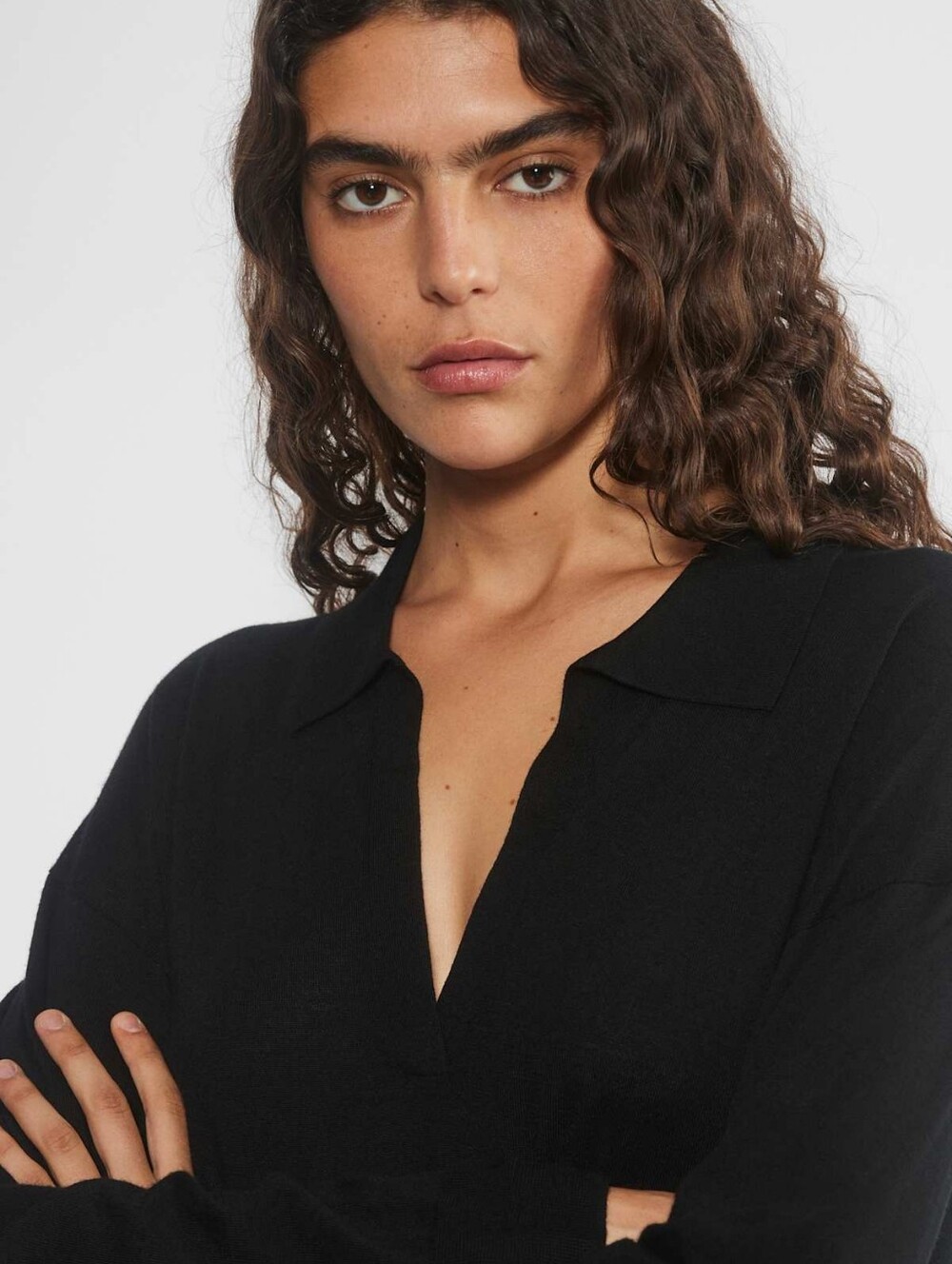 Aritzia Wilfred Clara Merino Wool Sweater Black XL